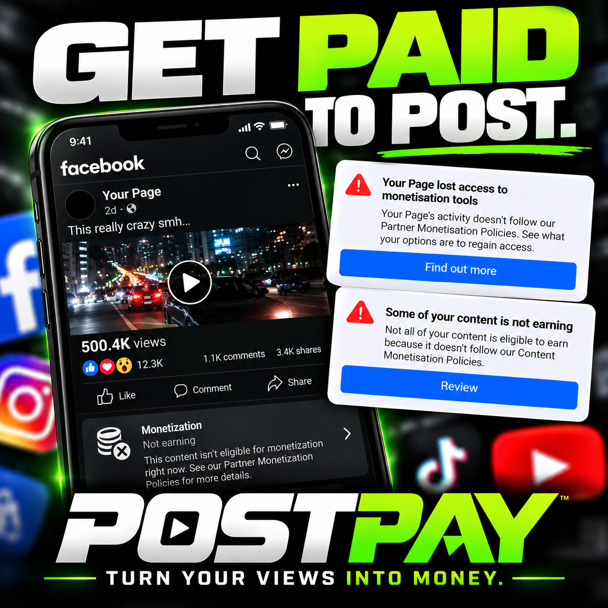 PostPay — get paid to post and turn your views into money